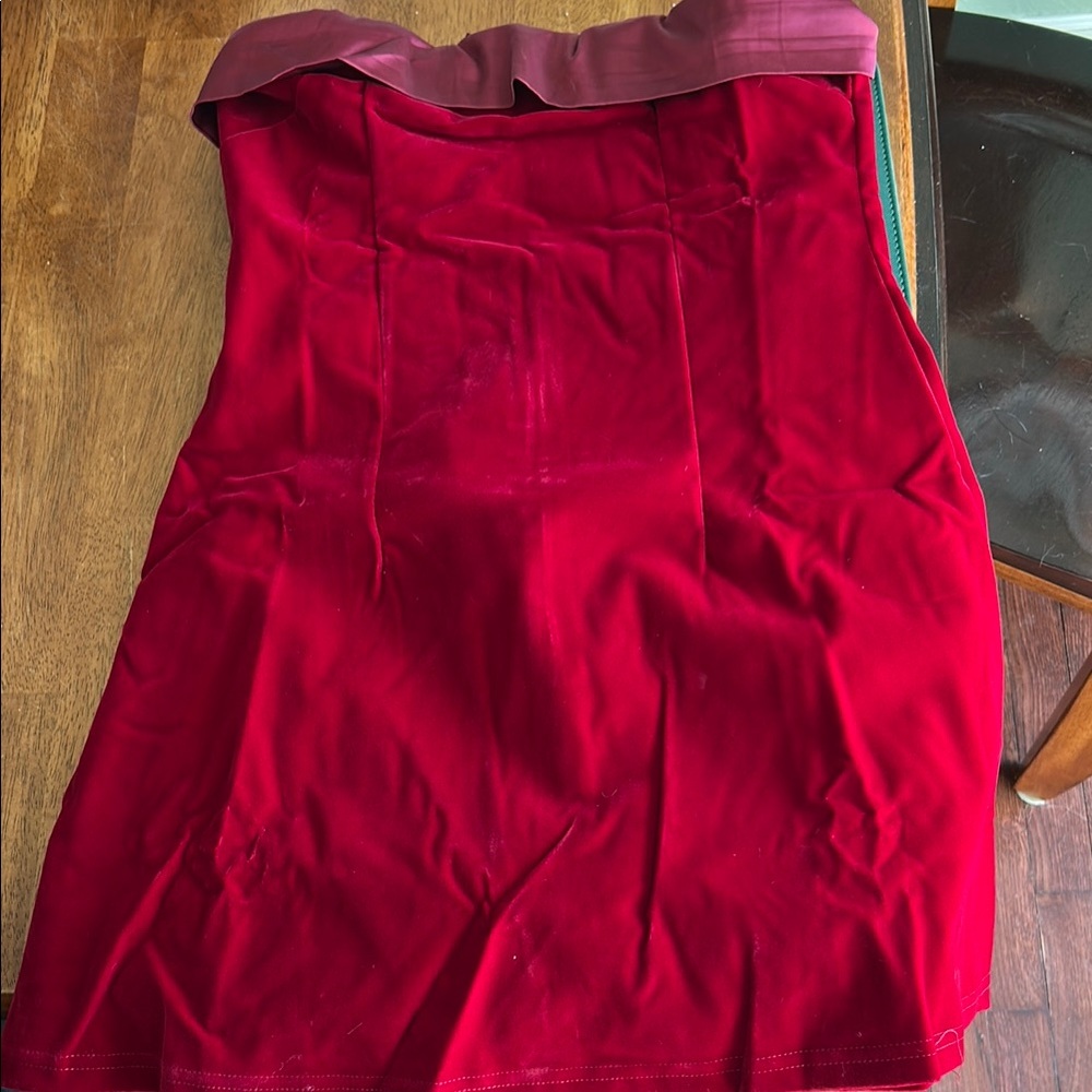 Red Strapless Dress